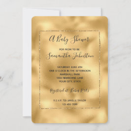 Glam Glitz Baby Shower från Guld Inbjudningar