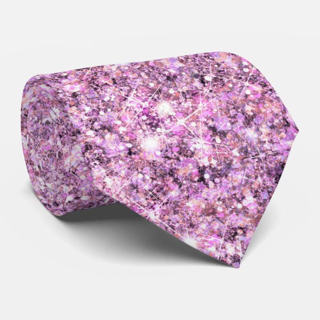 Glam Glitz Lila-Toned Rosa Sjöjungfru Faux Glitter Slips (Rullad)