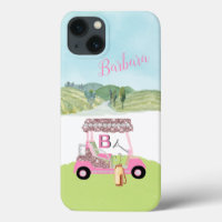 Glam Glitz Monogram Namn Ro Guld Golf Cart