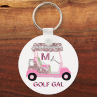 Glam Glitz Monogram Ro Guld Golf Cart