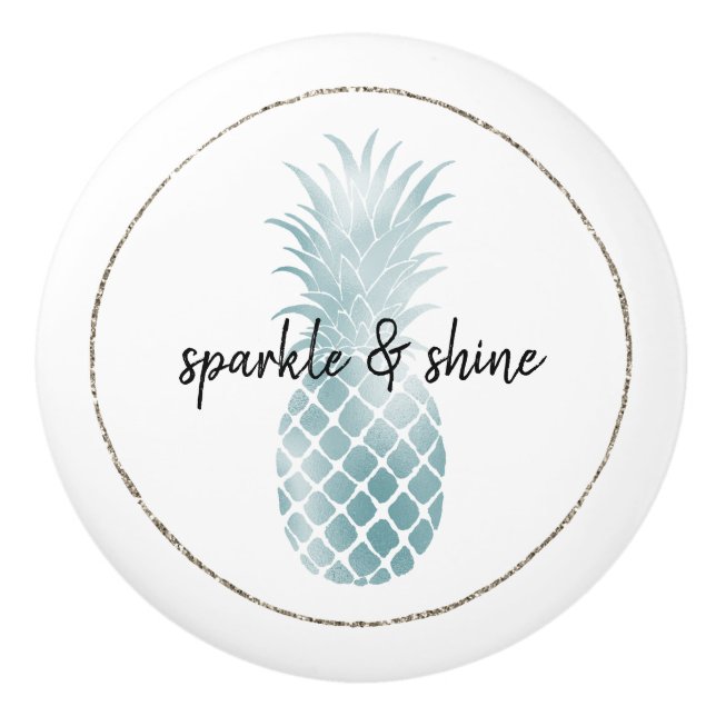 Glam Glitz Pineapple från Aqua Silver Knopp (Framsidan)