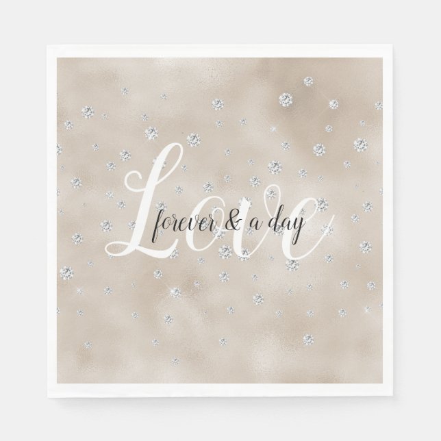 Glam gnistra diamonds champagne  glitz pappersservett (Framsidan)