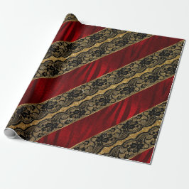 Glam Golden Glitter Red Shiny Black Snöre Vip Presentpapper