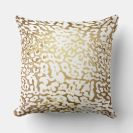 Glam Golden White Leopard Tiger Safari Skin Kudde