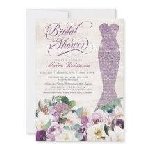 Glam Gown Rustic Blommigt Lavender Möhippa