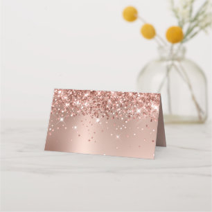 Glam Gradient blank för glittery Ro Guld Placeringskort