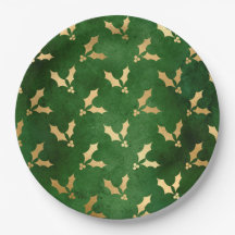 Glam Grönt Guld Holly jul