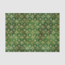 Glam Grönt Guld Mönster jul