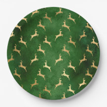 Glam Grönt Guld Reindeer jul