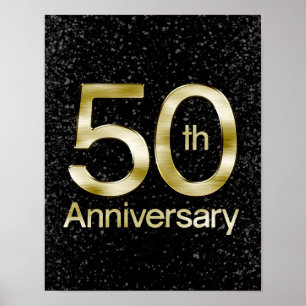 Glam Guld 50-årsdagen Poster
