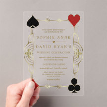 Glam Guld Art Deco Casino Vegas Poker Bröllop