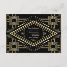 Glam Guld Black Underbar Gatsby Bröllop OSA