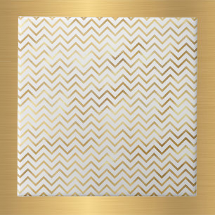 Glam Guld Chevron Mönster Kakelplatta