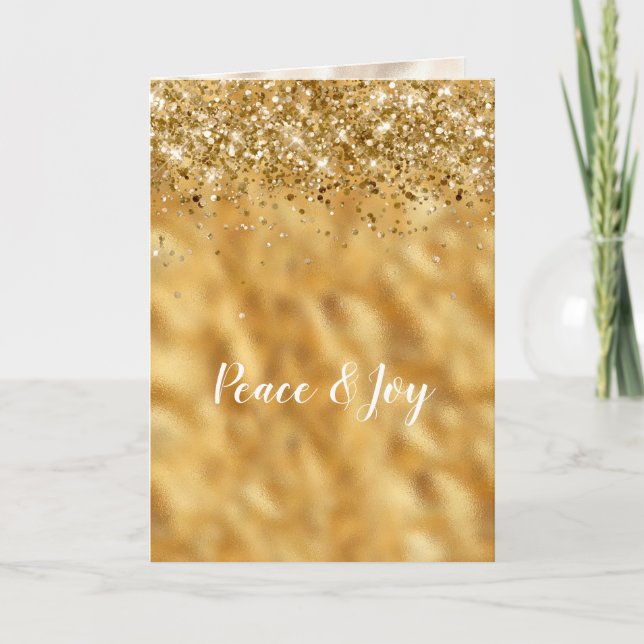 Glam Guld confetti Glitter, inspiration Kort (Framsida)