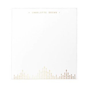 Glam guld deco vintage personlig stationär anteckningsblock