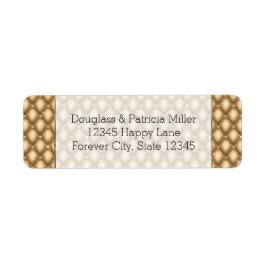 Glam Guld Diamond Returadress Etikett