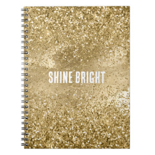Glam Guld Glitter Anteckningsbok