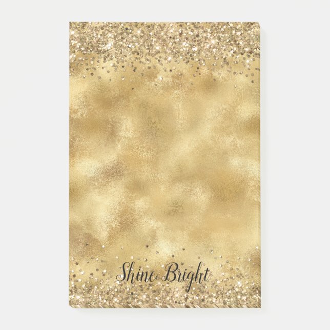 Glam Guld Glitter Confetti      Post-it Block (Framsida)