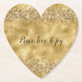 Glam Guld Glitter Confetti Underlägg Papper