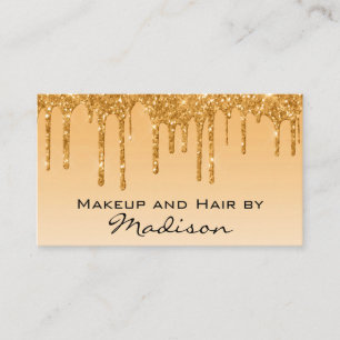 Glam Guld, Glitter-drivrutiner Makeup Artist Visitkort