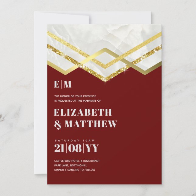 Glam Guld Glitter Girly Wedding Investigation Deco (Framsida)