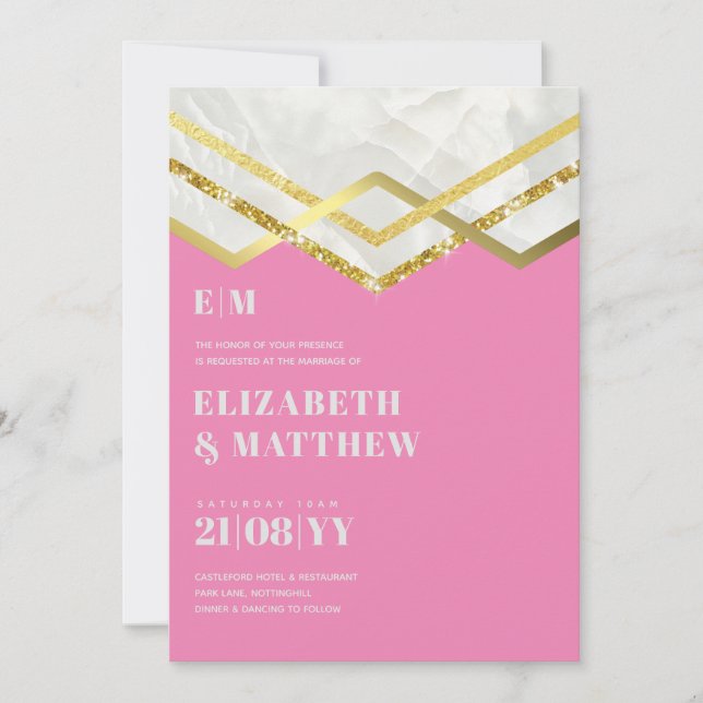 Glam Guld Glitter Girly Wedding Investigation Deco (Framsida)