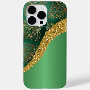 Glam Guld Glitter Grönt Metallic