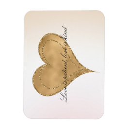 Glam Guld Glitter Heart Magnet