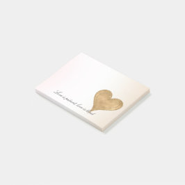 Glam Guld Glitter Hjärta Post-it Block