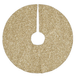 Glam Guld Glitter Julgransmatta Borstad Polyester