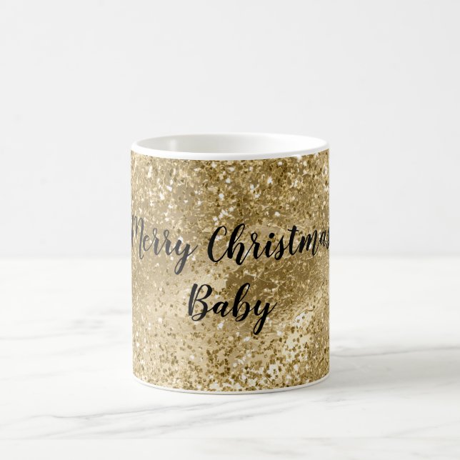 Glam Guld Glitter Kaffemugg (Center)