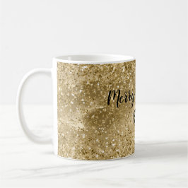 Glam Guld Glitter Kaffemugg