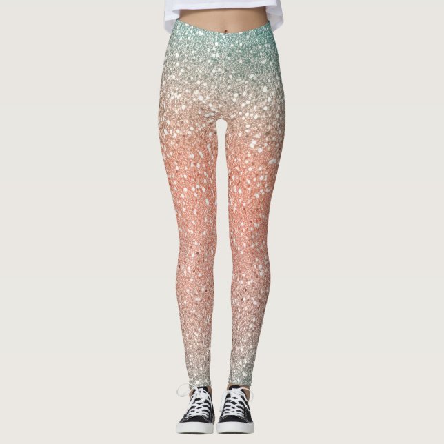 Glam guld glitter leggings (Framsida)