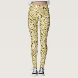 Glam guld glitter leggings