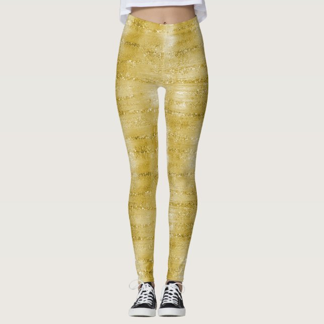 Glam guld glitter leggings (Framsida)