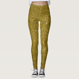 Glam guld glitter leggings