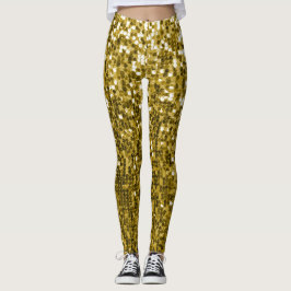 Glam guld glitter leggings