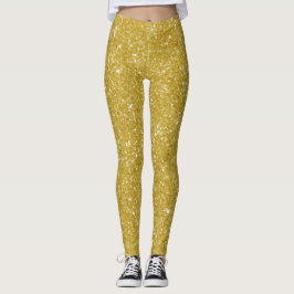 Glam guld glitter leggings