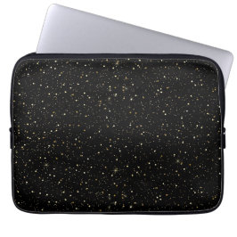 Glam guld glitter och gnistor på svarta bilder laptop fodral