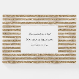 Glam Guld Glitter Pearl Rand Gästböcker