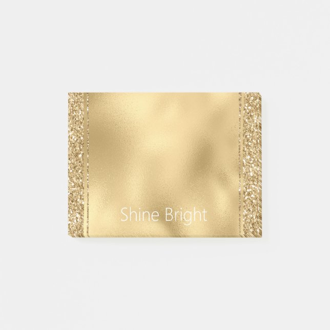 Glam Guld Glitzy Glitter Post-it Block (Framsida)