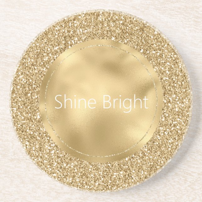Glam Guld Glitzy Glitter Underlägg (Framsidan)