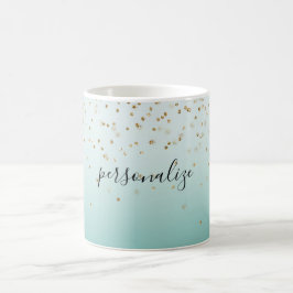 Glam Guld Gnistra Confetti Mint Ombre Kaffemugg