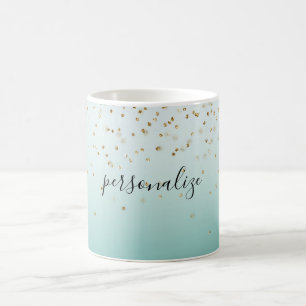 Glam Guld Gnistra Confetti Mint Ombre Kaffemugg