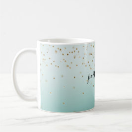 Glam Guld Gnistra Confetti Mint Ombre Kaffemugg