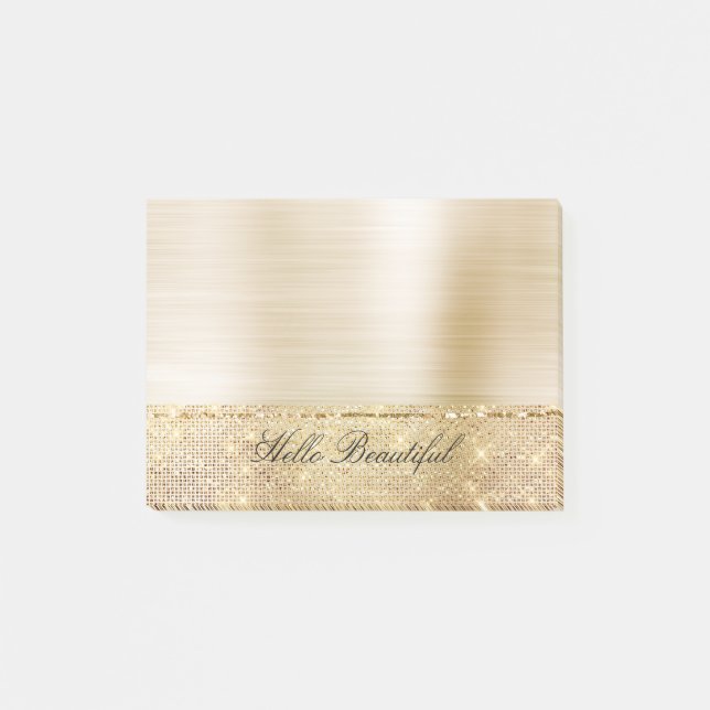 Glam Guld Gnistra Post-it Block (Framsida)