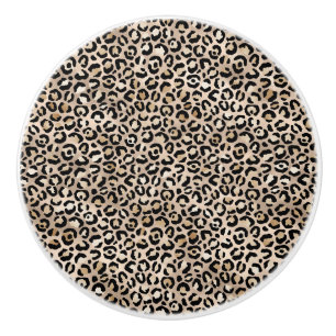 Glam Guld Leopard Skriv ut Knopp