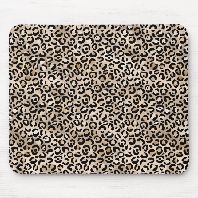 Glam Guld Leopard Skriv ut Musmatta (Framsidan)