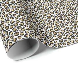 Glam Guld Leopard Skriv ut Presentpapper