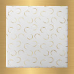 Glam Guld Måne White Kakelplatta<br><div class="desc">Vit bricka med guld måne.</div>